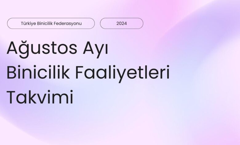 Ağustos 2024 Ayı Binicilik Müsabakaları 1